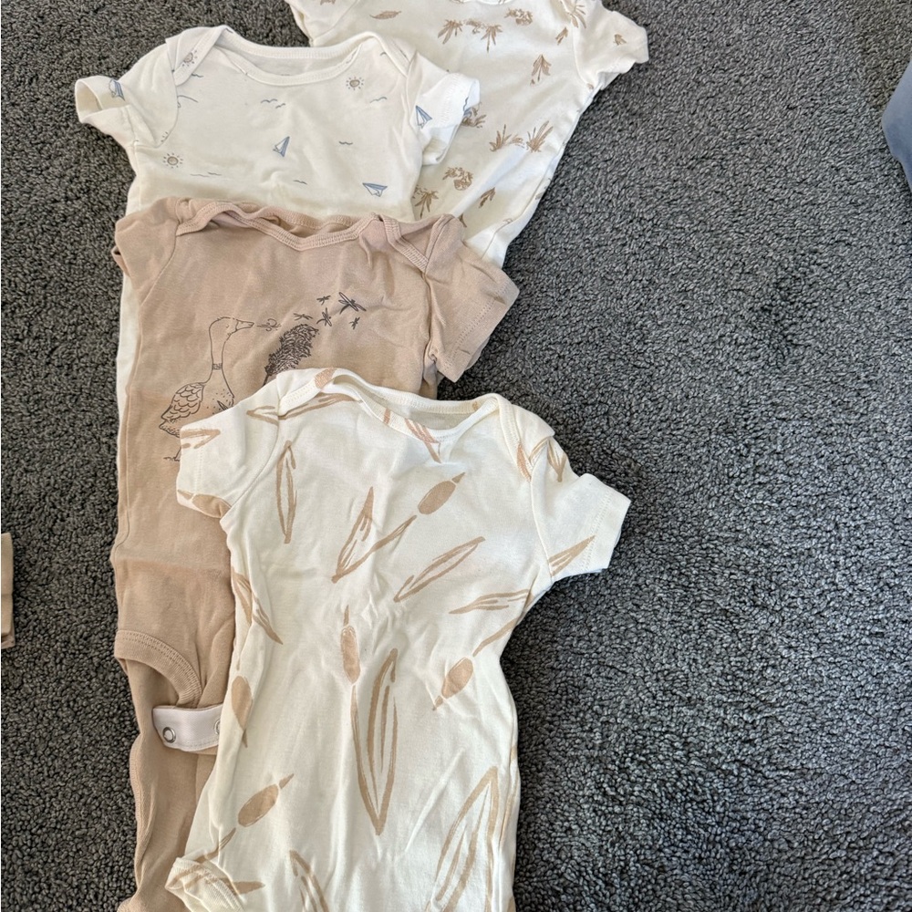 Set of Neutral Baby Onesies